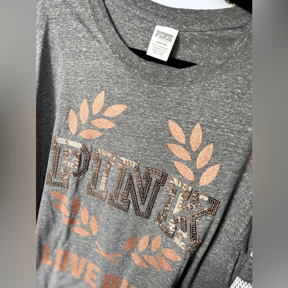 PINK Sequin Long Sleeve Mesh - Picture 4 of 5